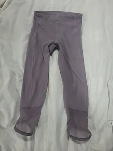 Athleta Girl Girls Leggings Mind Over Matter Capri Mesh Size XS/6 Purple - Picture 1 of 3