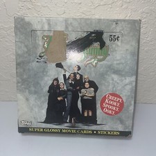 1991 TOPPS THE ADDAMS FAMILY TRADING CARD BOX OPEN 36 SEALED PACKS (DAMAGED BOX)