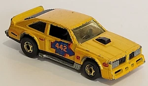 Hot Wheels Flat Out 442 1978 Mattel Vintage Auto Hong Kong Metall Spielzeug gelb lose GT - Bild 1 von 16