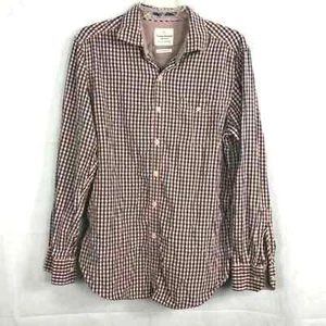 Camicia Tommy Bahama Uomo Tg M Rosa Navy Gingham Check Tencel Island Vestibilità Moderna - Foto 1 di 10