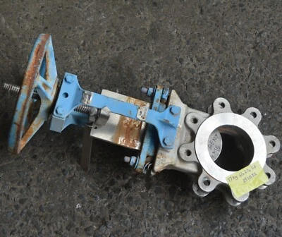 VAAS 4" inch DN100 100mm Stainless knife gate valve manually actuated - Image 1 of 4