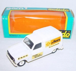 Solido France 1:43 RENAULT 4 "ETS FLEURY" DELIVERY VAN #42 Model Car MIB`80 RARE - Picture 1 of 10