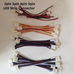 2pin 3pin 4pin 5pin 8mm 10mm LED Strip Connector For Ws2811 2812b 2835 5050 5630