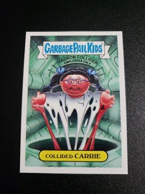 Garbage Pail Kids 10b COLLIDED CARRIE DUMB DEATHS 2017 Adam Geddon GPK Sticker - Image 1 of 2