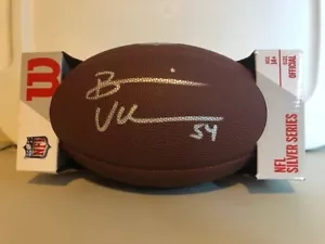 BRIAN URLACHER SIGNED AUTOGRAPHED WILSON FOOTBALL CHICAGO BEARS with COA NEW - Picture 1 of 4