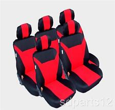Produktbild - 5 X Bezüge Rot-Schwarz Abdeckungen Sitze für Seat Alhambra & Opel Sintra 5 Sitze