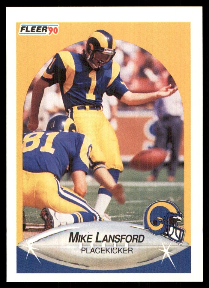 1990 Fleer Mike Lansford Los Angeles Rams #41 - Image 1 of 2