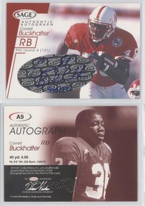 2001 SAGE Auto Red /999 Correll Buckhalter #A9 Rookie Auto RC