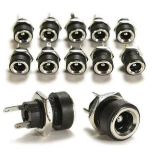 10Pcs 12V 5.5x2.1mm DC Power Supply Jack Socket Female Panel Mount Connector US - Picture 1 of 12