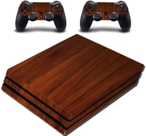 VWAQ PS4 Pro Cover Playstation 4 Pro Pelle di Legno PPGC4 - Foto 1 di 1