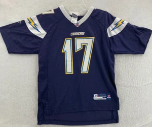 Reebok San Diego Chargers Jersey Boys Large Blue White Philip Rivers Bolts - Picture 1 of 10