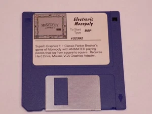 Electronic Monopoly Vintage Software Game 3.5 Disk Windows PC Computer Program - Picture 1 of 2