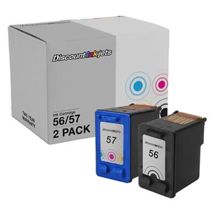 Ink Cartridge Replacement for HP 56 & HP 57 (1 Black, 1 Color, 2-Pack) - Picture 1 of 7