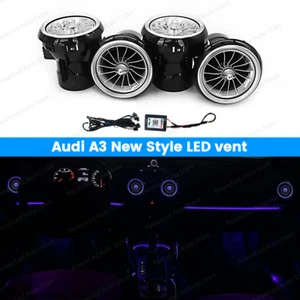 Air Vent Ambient Light Turbo Lights 256 Colors For Audi A3 S3 new style 2013-20 - Picture 1 of 14