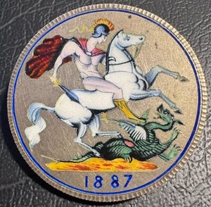 1887 ENAMELLED CROWN GREAT BRITAIN AMAZING FINE EXAMPLE OF TYPE QUEEN VICTORIA - Picture 1 of 3