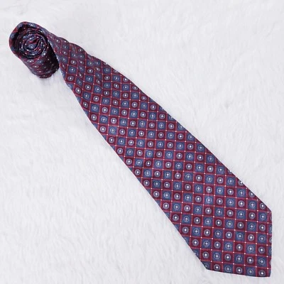 Галстук мужской Van Heusen геометрический 100% полиэстер 57 дюймов длина 4 дюйма ширина - Изображение 1 из 4