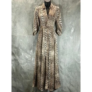 INC INTERNATIONAL Damen Cynthia Schlangenmuster 3/4 Roll-Tab Maxi Shirtkleid GR. 00 - Bild 1 von 13