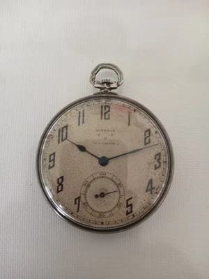 Reloj Bolsillo Juvenia Vintage Estuche Plateado 0.900 No Funciona  Foto 1 de 4