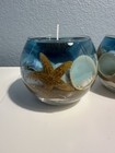 Ocean Shell Gel Wax Candle | Beach Coastal Nautical 3.5" Jar | Handmade