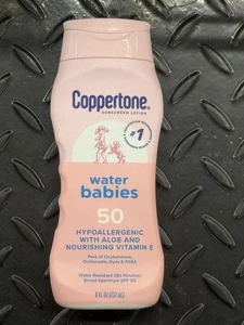 COPPERTONE WATER BABIES SUNSCREEN SPF 50 8 OZ NWOB LOT OF 2 *SEE DETAILS* 09/25 - Picture 1 of 5