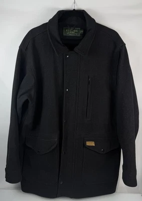 Filson 100% VIRGIN WOOL WEEKENDER Jacket Mens Chore Coat Charcoal Made in USA XL - Image 1 of 4