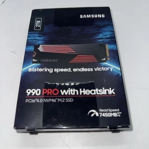 Samsung 990 PRO 2TB NVMe PCIe 4.0 x4 M.2 Internal SSD w/ Heatsink MZ-V9P2T0CW - Afbeelding 1 van 3