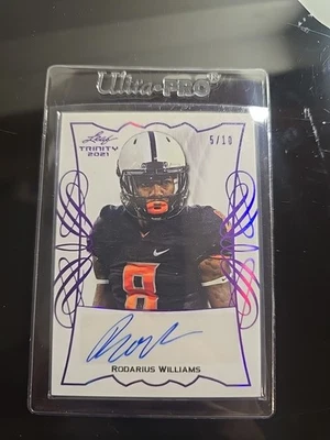 2021 Leaf Trinity RC Rookie Auto /10 Rodarius Williams TPA-RW2 New York Giants - Image 1 of 2