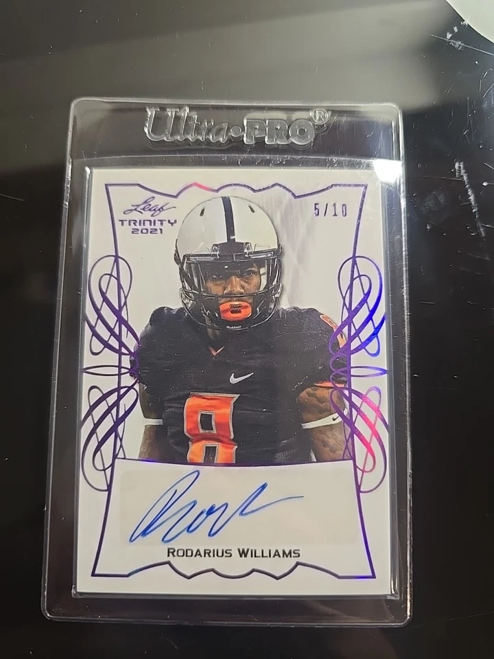 2021 Leaf Trinity RC Rookie Auto /10 Rodarius Williams TPA-RW2 New York Giants - Image 1 of 2