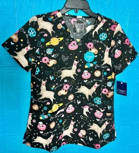 CHEROKEE MEDICAL UNIFORM WORKING NURSING SCRUB TOP SIZE XS - Picture 1 of 4