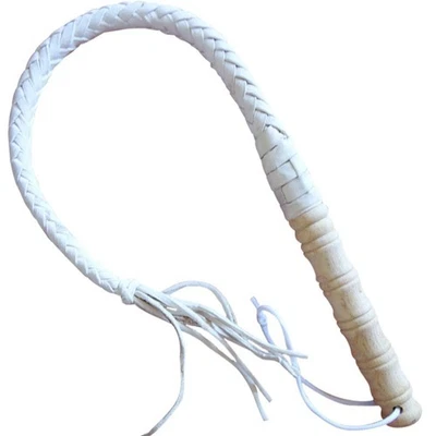 29.5" Leather Dog Protection Training Whip with Wood Handle Professional Agit... - Image 1 of 4