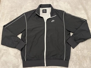Nike Sportswear Vintage Track Jacket Men's Black Med Full Zip w/ Headphone Slit - Picture 1 of 9