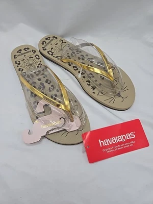 Chanclas Charlotte Olympia Havaianas tela de gato nuevas para mujer talla 9/10 de EE. UU. Foto 1 de 4