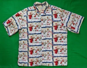 Reyn Spooner Vintage Hawaiihemd Guy Buffet Weihnachten 1999 Santa Aloha Large - Bild 1 von 4