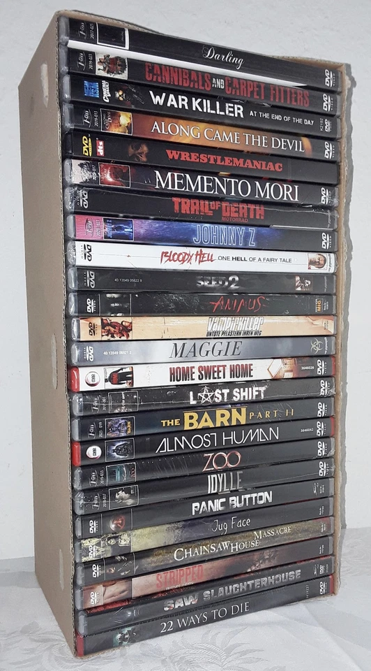Horror DVD Paket - 25 Filme auf DVD - FSK 18 - Sammlung Konvolut - Neu & Ovp