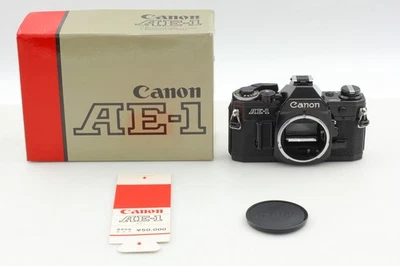 Cámara fotográfica Canon AE-1 NEGRA 35 mm cuerpo SLR en caja [como nueva] de JAPÓN Foto 1 de 4