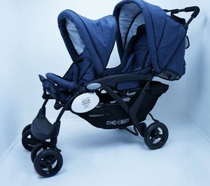 Chic 4 Baby Geschwisterwagen Duo Kinderwagen Jeans navy blue - Bild 1 von 6