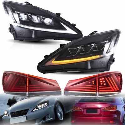 Paar VLAND LED Scheinwerfer&Heckleuchte Für 2006-2013 Lexus IS250/350 Animation - Bild 1 von 4