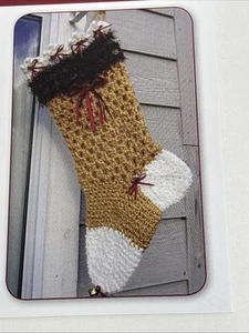 Miss Kitty Christmas Stocking Crochet Pattern Cards Pages - Picture 1 of 3