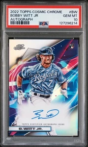 Topps Cosmic Chrome 2022 #BW Bobby Witt Jr. Autógrafo Rookie RC PSA 10 - Imagen 1 de 2