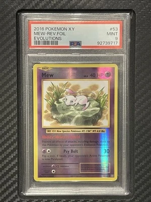 2016 PSA 9 Mew Reverse Foil #53 Pokemon TCG XY Evolutions - Image 1 of 2