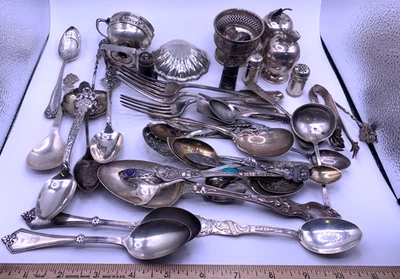 Enorme Lote de Plata de Ley 920 gramos Plata de Ley Sin Peso Tiffany, Gorham Foto 1 de 4