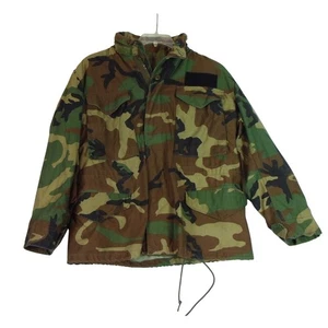 US Army M65 Woodland Camo Field Jacket Coat Cold Weather Small Extra Short - Bild 1 von 10