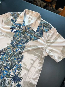 Vtg Guess Mens Short Sleeve Floral Button Up Hawaiian Shirt Size Medium - Picture 1 of 14