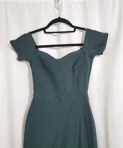 Vestido Lulus XS Midi Sirena Elegante Semi Formal Hogar Venir Verde Bosque Hada - Imagen 1 de 7