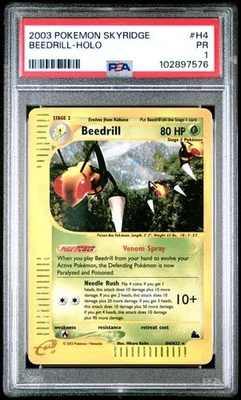 PSA 1 2003 Skyridge Beedrill Holo Foil H4/H32 WOTC E-Reader Pokemon - Image 1 of 2