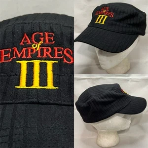 De Colección Age Of Empires 3 Sombrero Microsoft Computadora Videojuego Logo Cadete Ejército Gorra III - Imagen 1 de 13