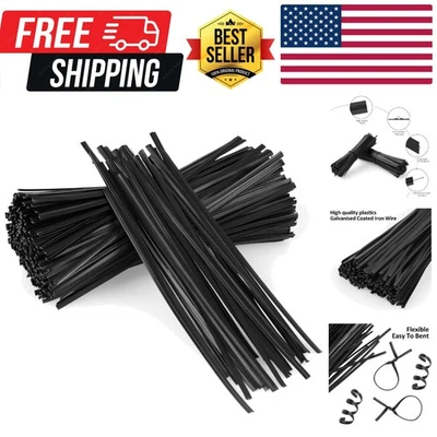 300 Pcs Plastic 5" Twist Ties for Bags, Bread, Household & Office Use - Image 1 of 4