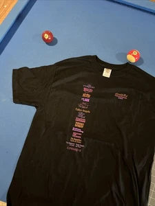 T-shirt vintage Stratford Festival Of Canada 2005 nera davanti lista atti grafici - nuova - Foto 1 di 8