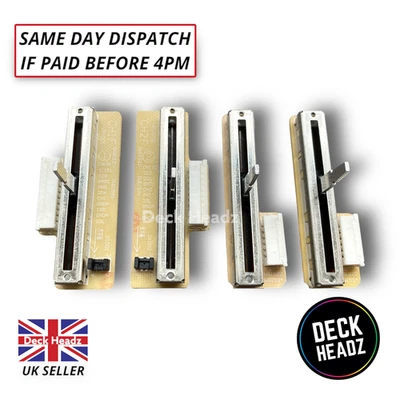 Pioneer DJM 600 Set of Original Faders on PCB's Plug & Play CH 1 2 3 4 - Image 1 of 4