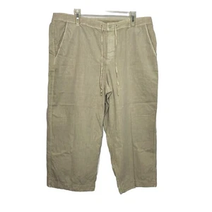 Fresh Produce Khaki Capris 100% Cotton Drawstring Size XXL - NWT - Picture 1 of 7